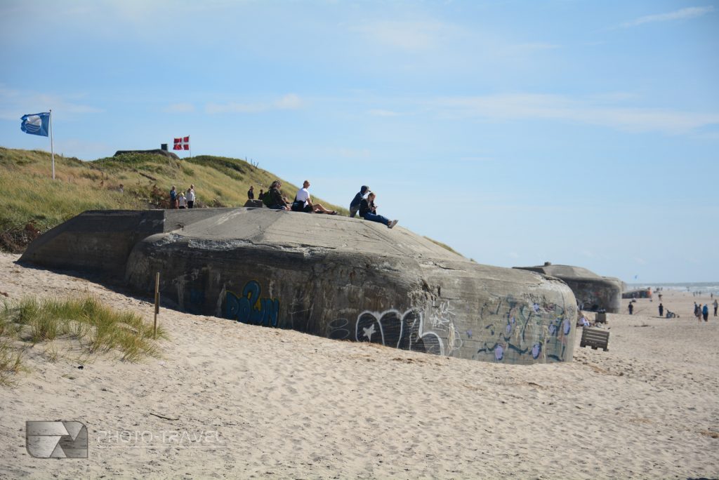 Bunkry na plaży Sondervig Strand